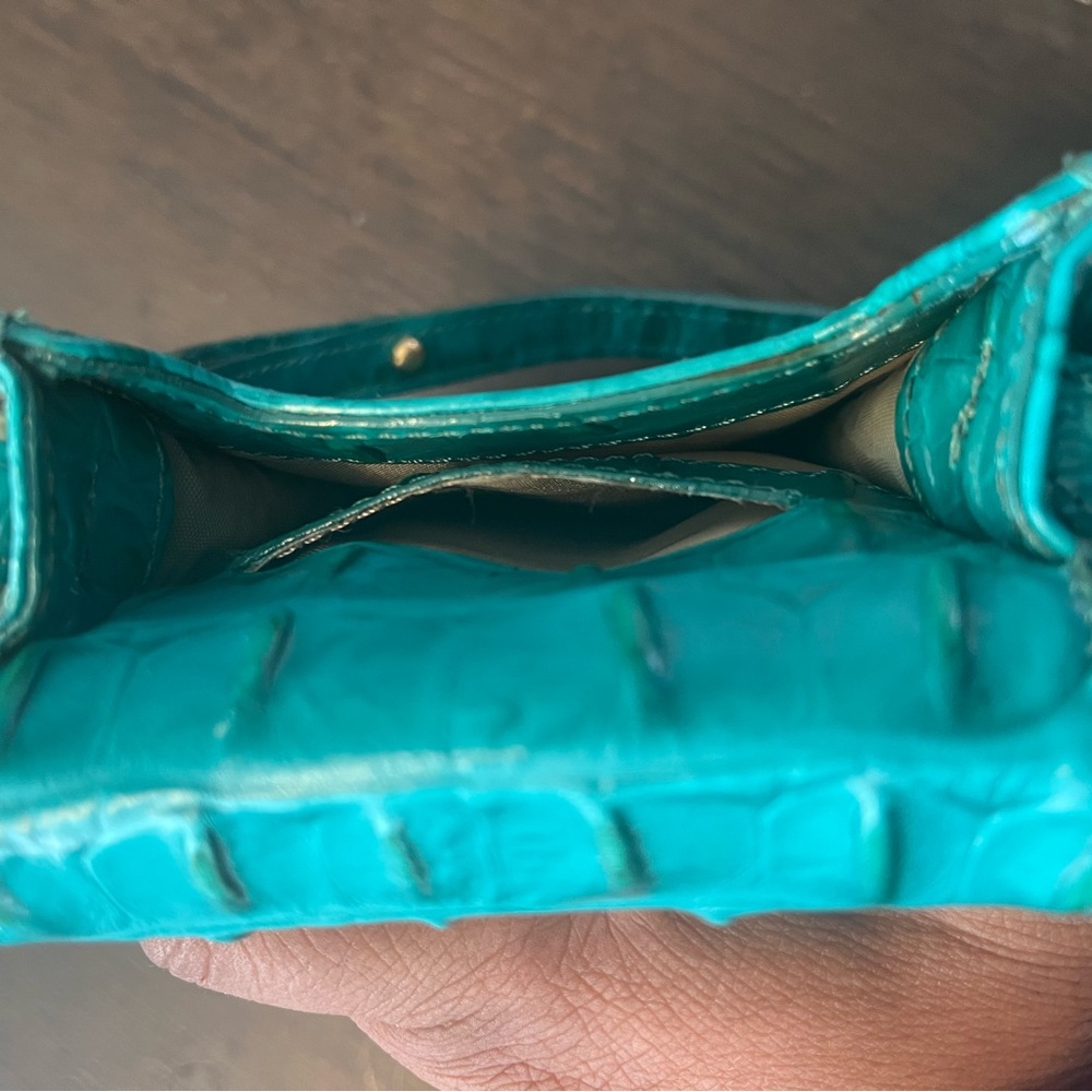 Brahmin Turquoise Embossed Crossbody Bag - Picture 6 of 6